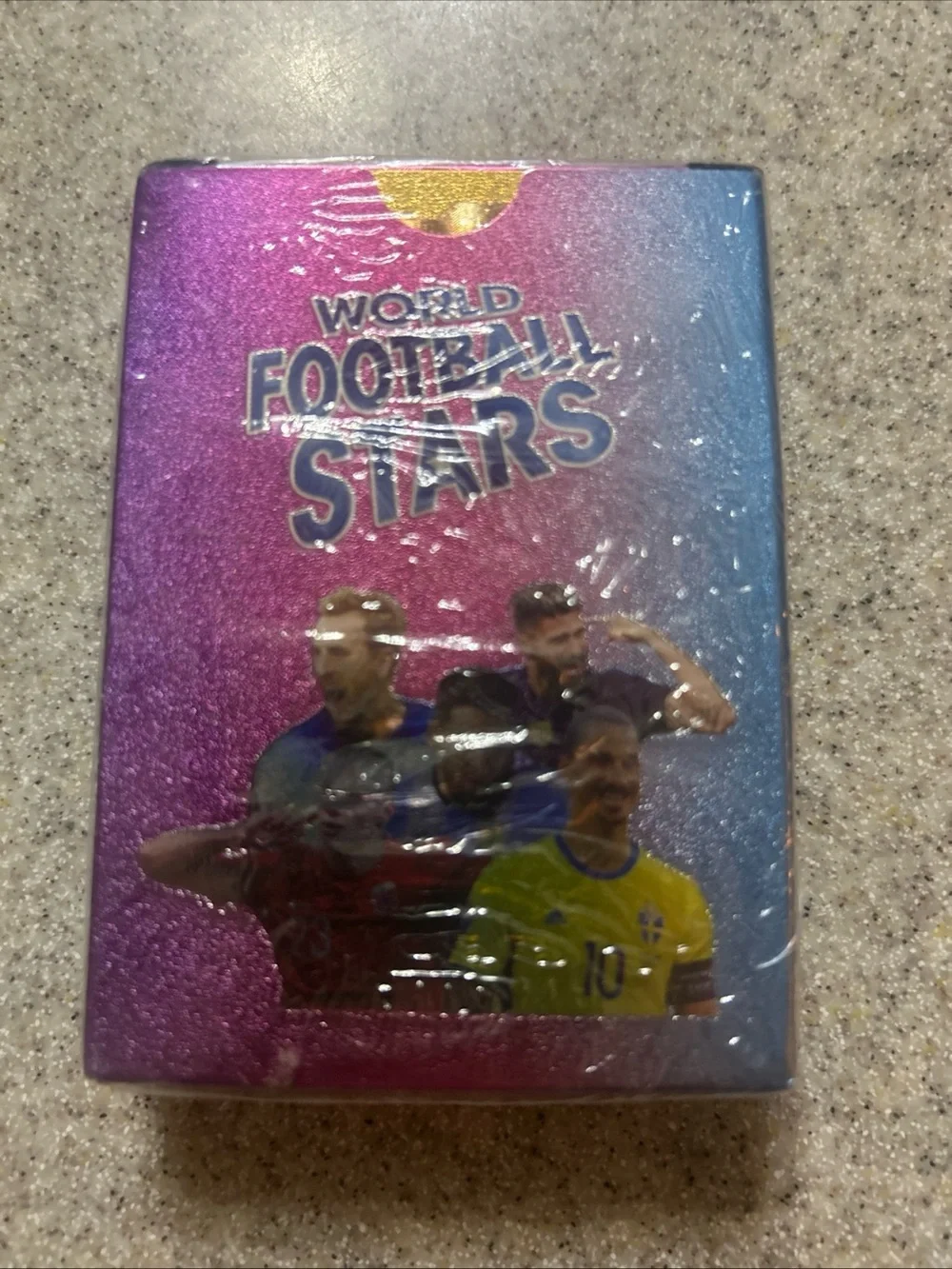 Pack of 55 World Football (Soccer) Stars Trading cards Rainbow Foil